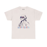 George Washington Fourth of July tee with USA sunglasses, 