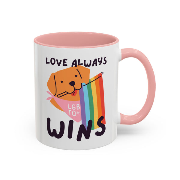 Love Always Wins LGBTQ+ Ceramic Coffee Mug