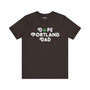 "Dope Portland Dad soft tee with marijuana leaf design, perfect for laid-back cool dads celebrating Portland and fatherhood."