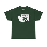 Dark green tee featuring Washington silhouette with 