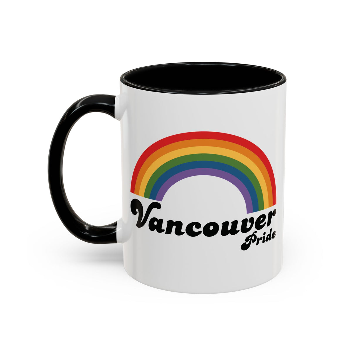 Retro Rainbow Vancouver Pride Ceramic Coffee Mug