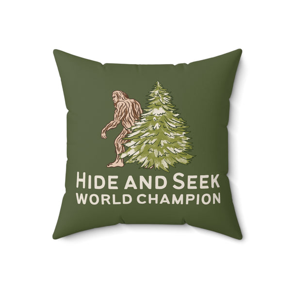 Bigfoot Hide and Seek World Champion Square Accent Pillow