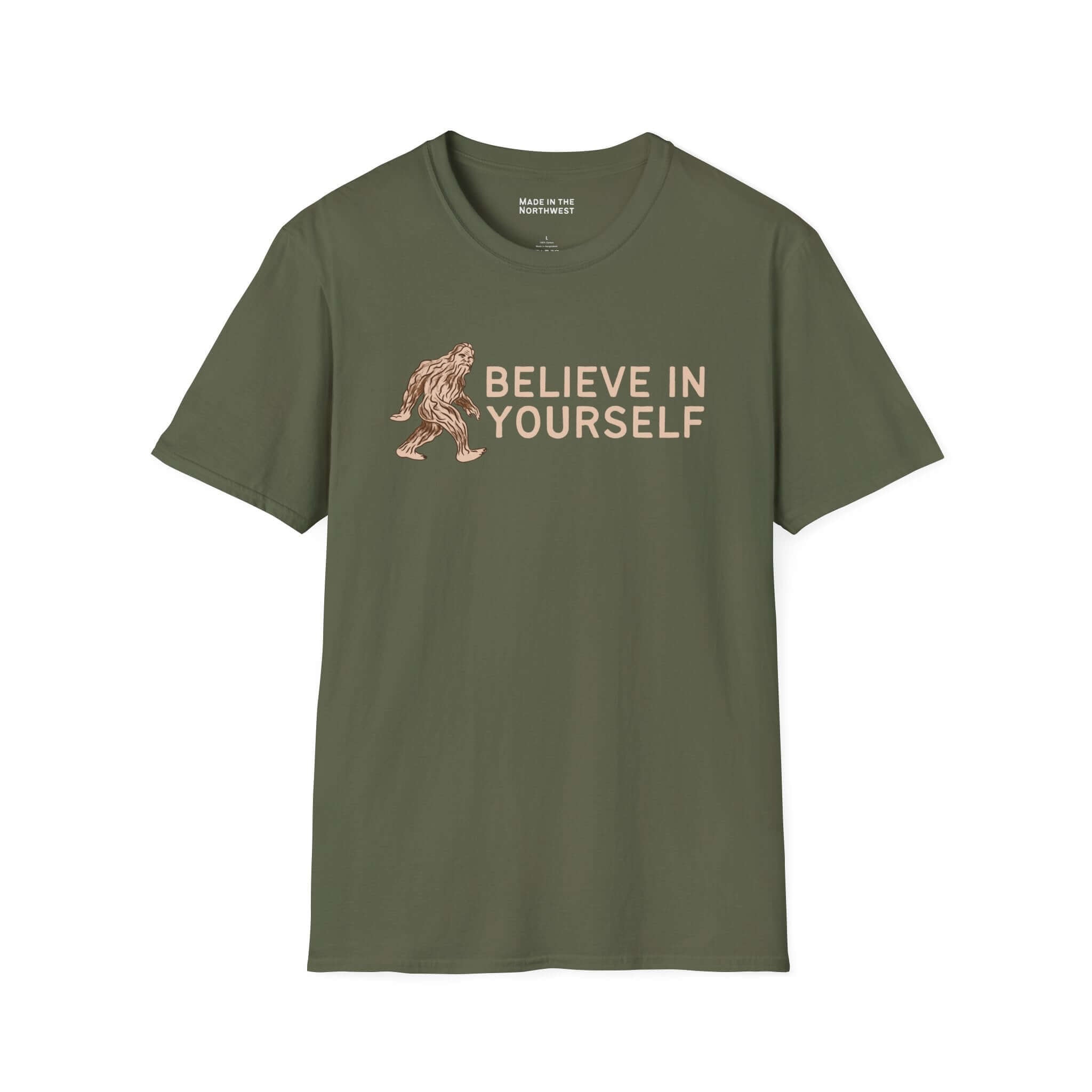 PINKO - BELIEVE IN YOURSELF Tシャツ Believe in Yourself T Shirt – Bigfoot Motivation Tee – Made in the