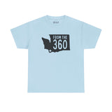 Light blue tee featuring 