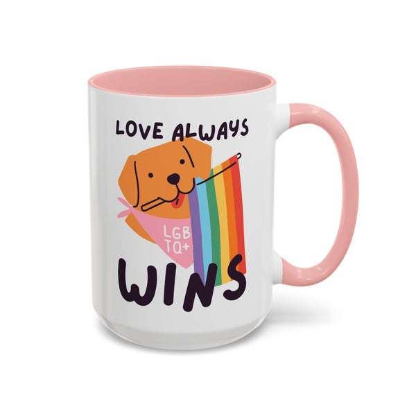 Love Always Wins LGBTQ+ Ceramic Coffee Mug