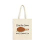 I Dig Big Clams and I Cannot Lie Cotton Canvas Tote Bag featuring a clam graphic and humorous text.