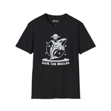 Save the Whales Orca Softstyle T-Shirt with a mystical orca graphic on a black tee, perfect for marine life lovers.