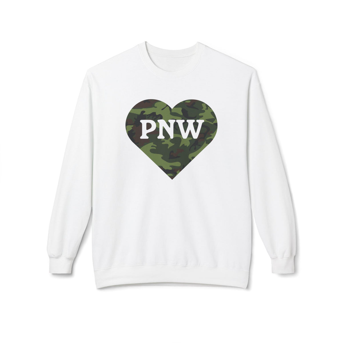 Camouflage PNW Heart Softstyle Midweight Sweatshirt