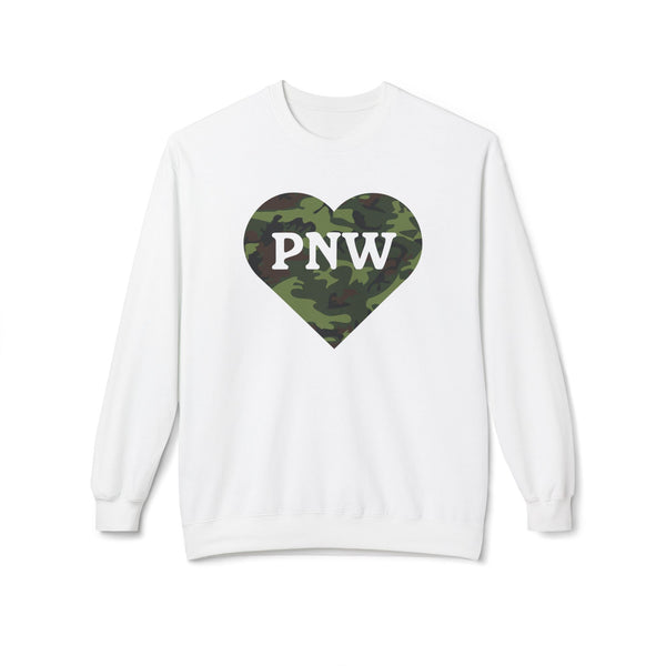 Camouflage PNW Heart Softstyle Midweight Sweatshirt