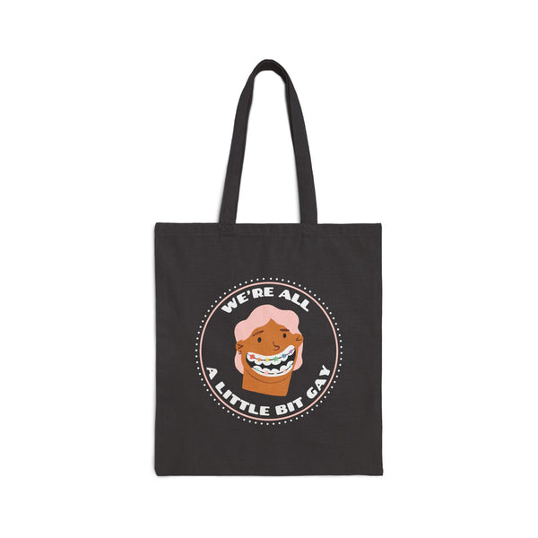 We're All a Little Bit Gay Pride Cotton Canvas Tote Bag