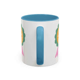 I Did My Best Mug with colorful ribbon illustration and contrasting interior color.