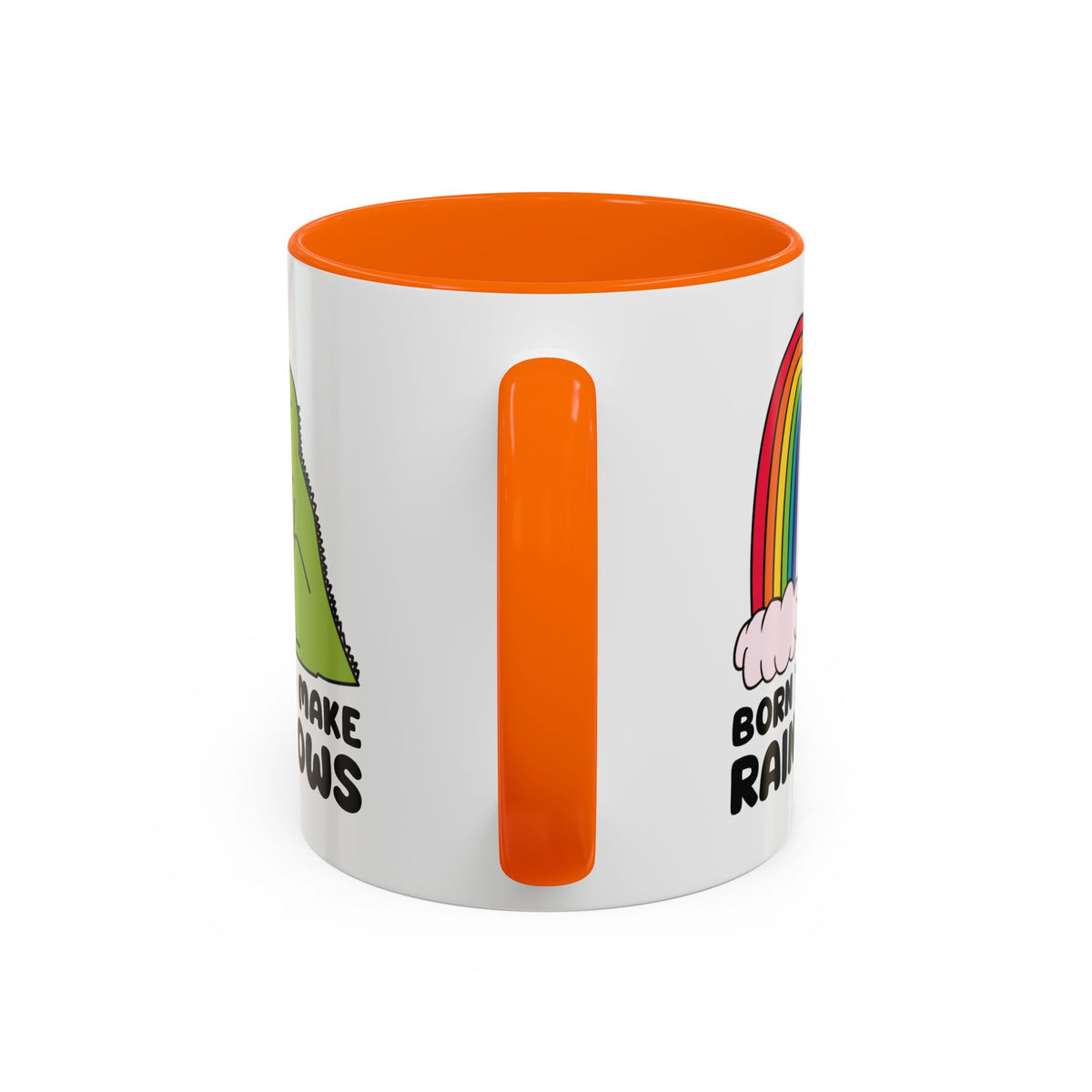Born to Make Rainbows Dinosaur Ceramic Coffee Mug