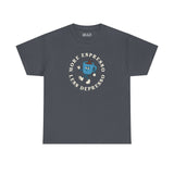 More Espresso Less Depresso Athletic Tee featuring a coffee cup graphic promoting positivity and love for coffee.