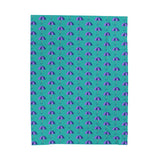 Rain & Runways Umbrella Pattern PNW Lightweight Cozy Blanket featuring vibrant umbrella designs.