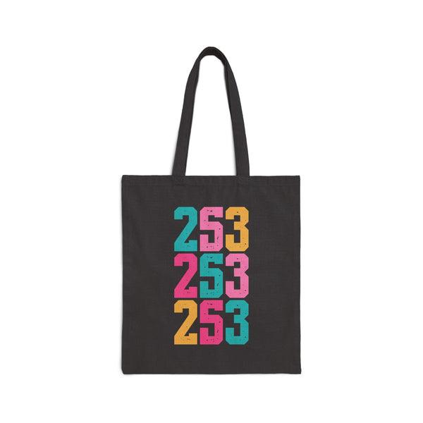 Two Five Three Tacoma Electric Pop Cotton Canvas Tote Bag
