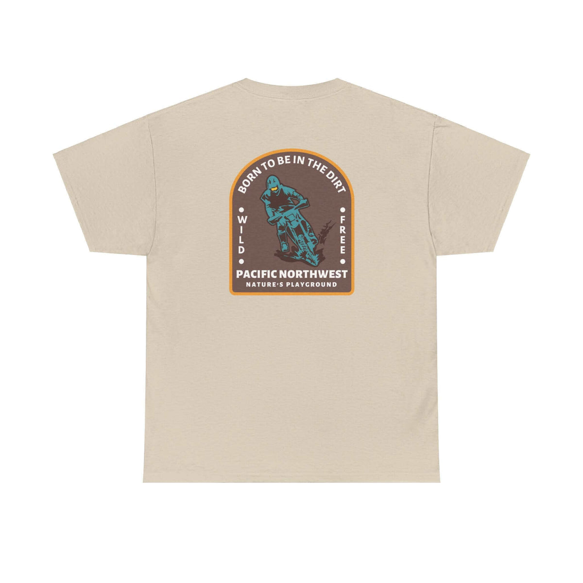 "Born to Be in the Dirt Athletic Tee featuring outdoor adventure graphic, perfect for rugged enthusiasts and nature lovers"