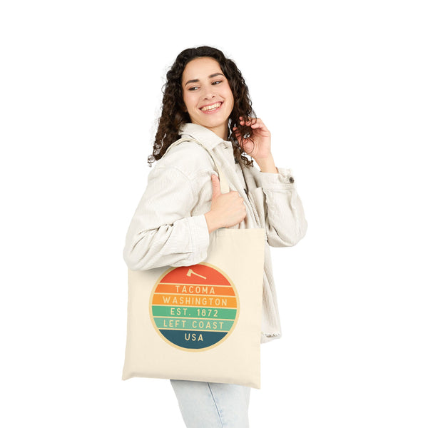 Left Coast Retro Tacoma Cotton Canvas Tote Bag