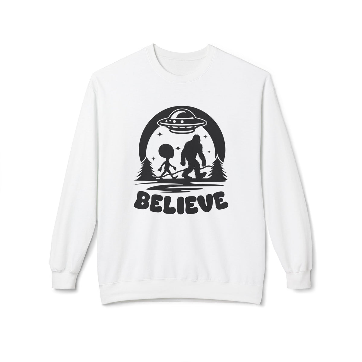Believe in Aliens and Bigfoot Softstyle Midweight Sweatshirt