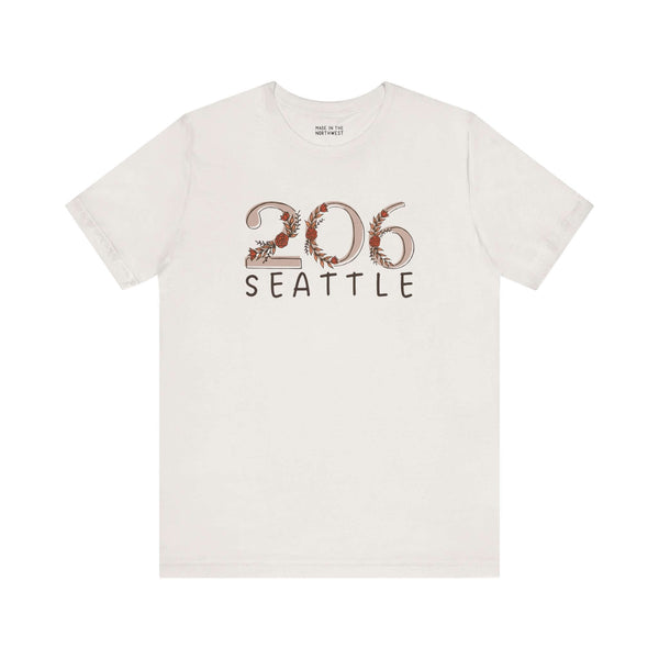 206 Floral Area Code Premium Soft Tee