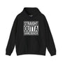 Black hoodie with "Straight Outta Vancouver" design, representing bold city pride and classic streetwear style.