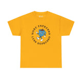 Bright yellow tee with 