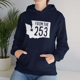 Navy hoodie with 