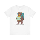 Bear's Big Northwest Adventure Tee with Bear Holding Map and Backpack