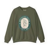 Grower's Union Local 420 sweatshirt with hand holding a joint illustration, perfect for 420 culture enthusiasts.