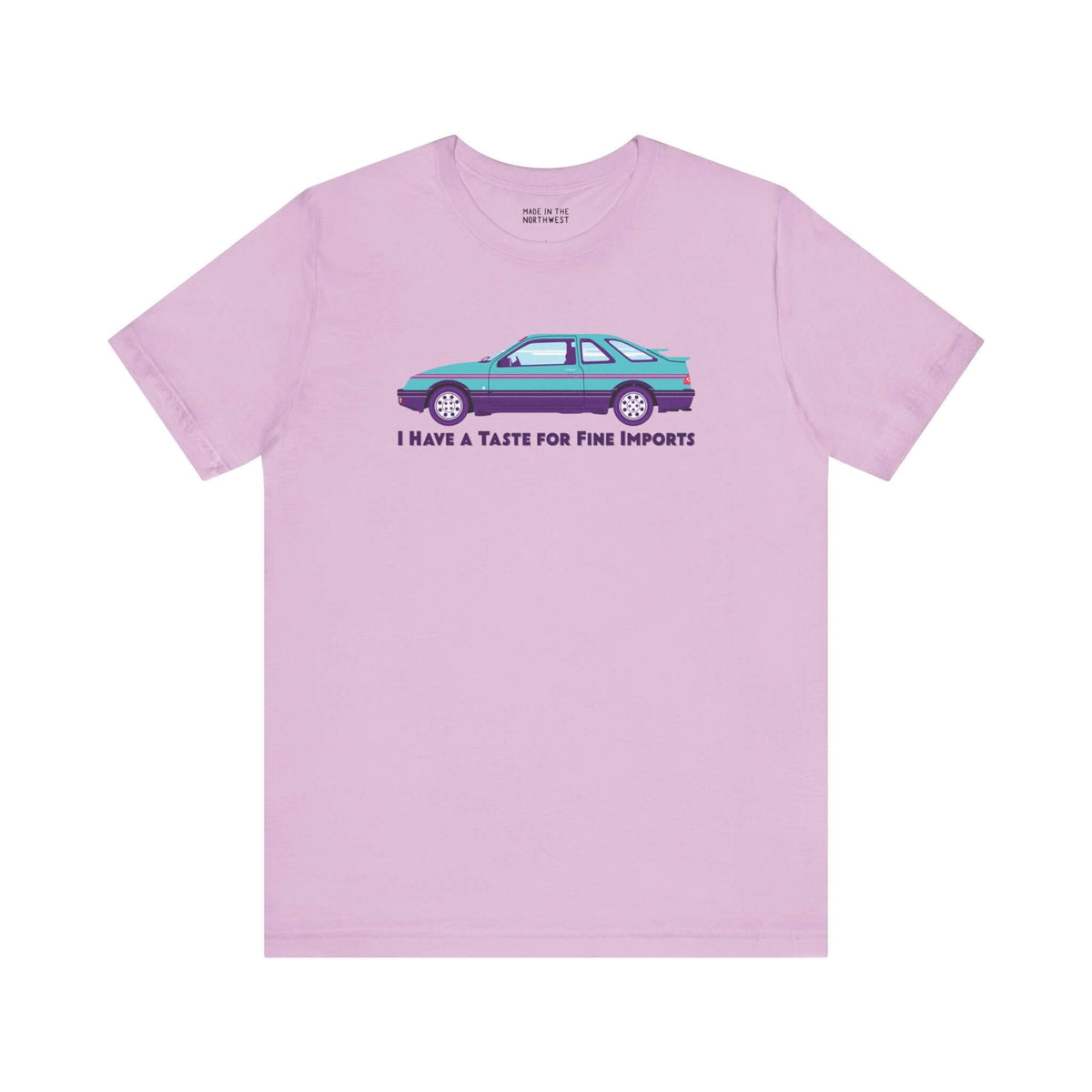 I Have a Taste for Fine Imports Automotive premium soft tee featuring 80s Merkur XR4TI design.