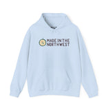 Light blue hoodie with 