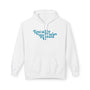 Locally Hated hoodie in white with cheeky retro script design, perfect for comfy casual days.