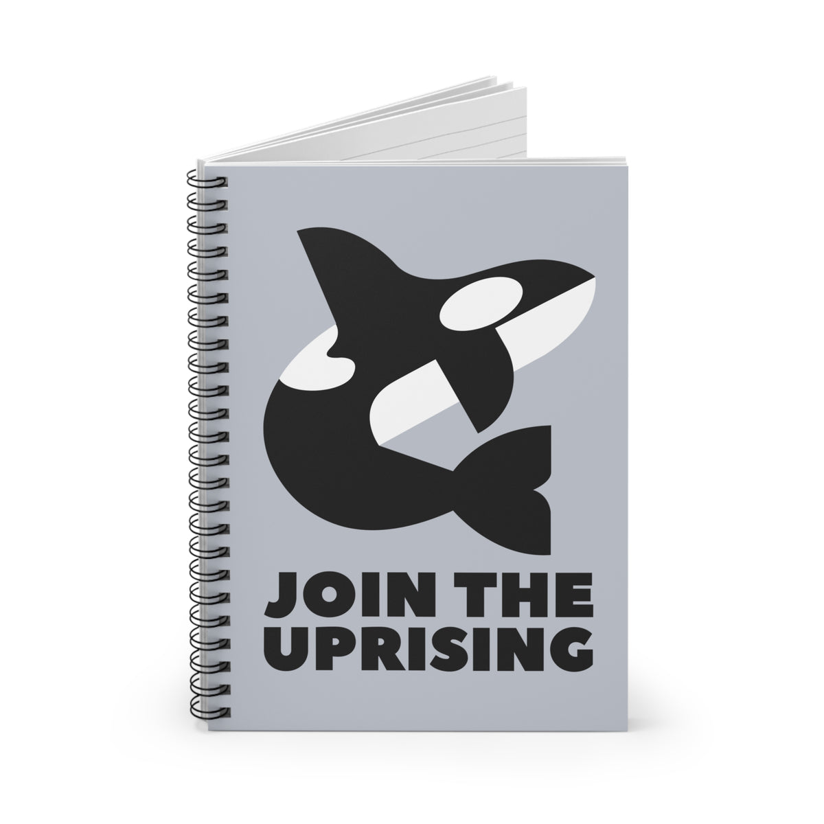Join the Uprising Orca Spiral Notebook