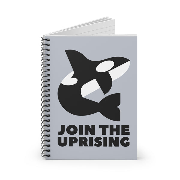 Join the Uprising Orca Spiral Notebook