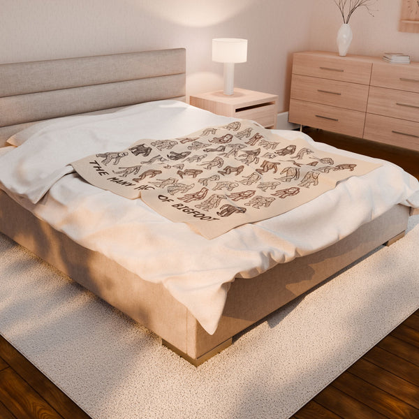 The Many Faces of Bigfoot Lightweight Cozy Blanket