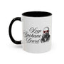 Keep Spokane Beard Ceramic Coffee Mug with vintage bearded design and heart-shaped sunglasses.