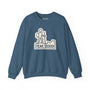 Peak Seekers hiking sweatshirt featuring a modern graphic of a hiker, perfect for outdoor enthusiasts and mountain lovers.