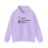 Keep Vancouver Beard hoodie in lavender featuring a vintage bearded icon and stylish wraparounds.