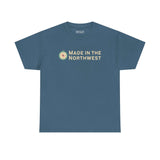 Made in the Northwest T Shirt featuring a compass logo celebrating Pacific Northwest pride.