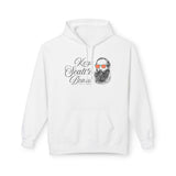 Keep Seattle Beard Hoodie featuring a vintage-style design of a bearded man in funky shades.