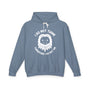 I Do Not Think Sasquatch lightweight hoodie with playful Bigfoot design and philosophical pun.
