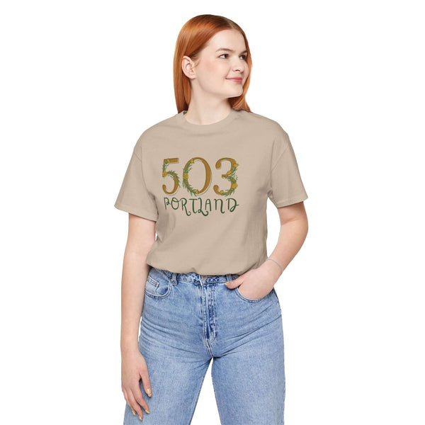 503 Floral Area Code Premium Soft Tee