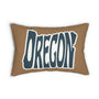 Oregon State of Mind Typography Lumbar Accent Pillow