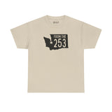 From the 253 Washington State Athletic Tee featuring Tacoma's star and state outline design.