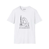 Not All Who Wander Are Lost Bigfoot Softstyle T-Shirt featuring Sasquatch graphic, perfect for PNW explorers.