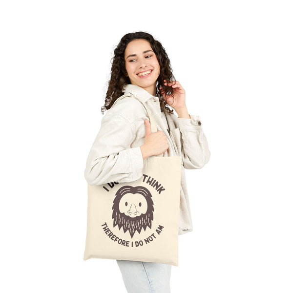 I Do Not Think Sasquatch Cotton Canvas Tote Bag
