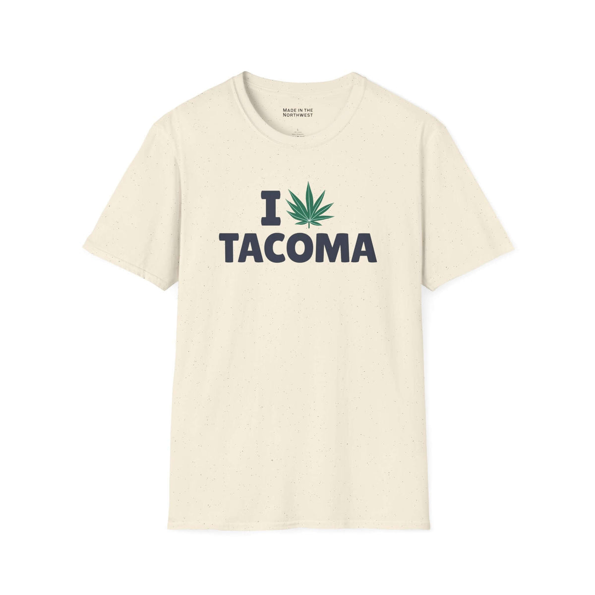 I Marijuana Tacoma T Shirt featuring a graphic design with a marijuana leaf and bold text.