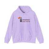 Gnomebody Loves Halloween More Than Me hoodie featuring a skeleton gnome with Halloween balloons, perfect for festive fun.