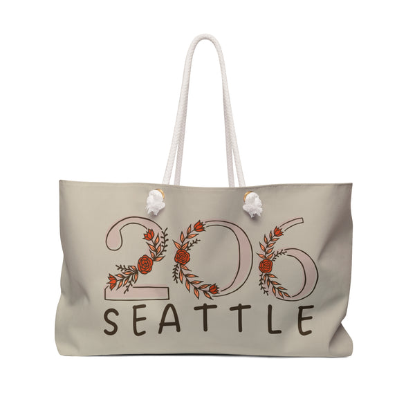 206 Florals Seattle PNW Weekender Bag