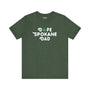 Dope Spokane Dad Premium Soft Tee with playful marijuana leaf design, perfect for cool dads in Washington.