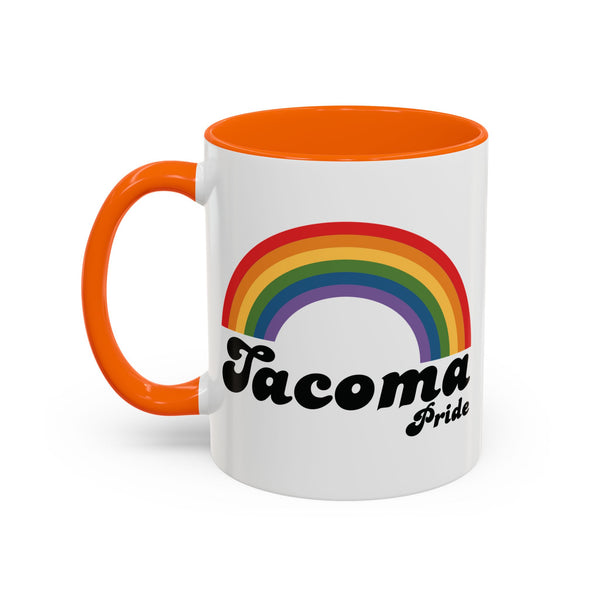 Retro Rainbow Tacoma Pride Ceramic Coffee Mug